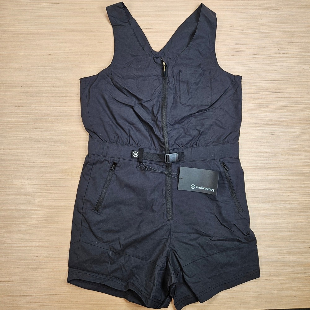 Backcountry Wasatch Ripstop Romper Women M Black Hiking Gorpcore BCCZ2XH NEW